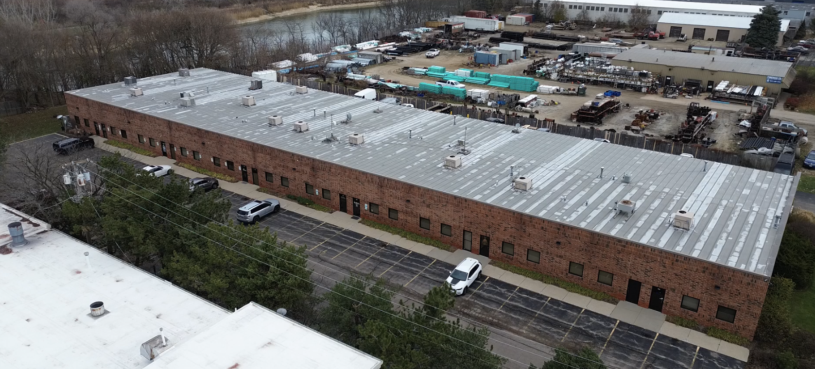 Aerial view of the Lake Barrington building